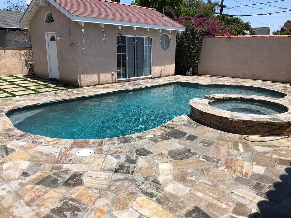 Luxury backyard pool in McKinney TX
